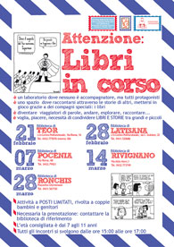 Libri in corso @ Pocenia; Luogo: Biblioteca di Pocenia, via Roma 68